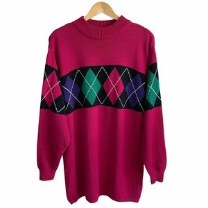 Pink Checkered Sweater